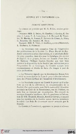 Séance du 3 novembre 1922