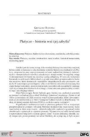Plutycze – historia wsi i jej zabytki