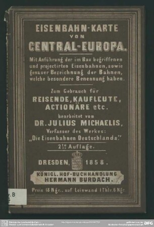 Eisenbahn-Karte von Central-Europa