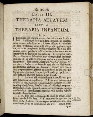 Caput III. Therapia Ætatum.