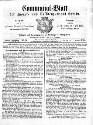 1861,46: No. 46, 17. November 1861