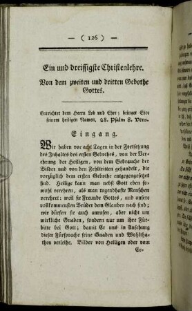 Ein und dreissigste Christenlehre. Von dem zweiten und dritten Gebothe Gottes.