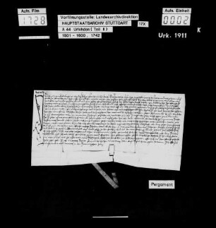 Hans Wagner, Bäckerknecht aus Altensteig [Kreis Calw], wegen strafbarer Worte vor und nach gelobtem Frieden in Hornberg gef., jedoch auf Fürbitte edler und unedler Personen, Freunde und guter Gesellen durch den Hornberger Obervogt Wolf Stähelin von Stockburg gegen das Versprechen freigel., binnen Monatsfrist 2 fl Abtrag zu zahlen, schwort U..