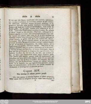 Caput XIV. Nec novitas ei odium parere potest.