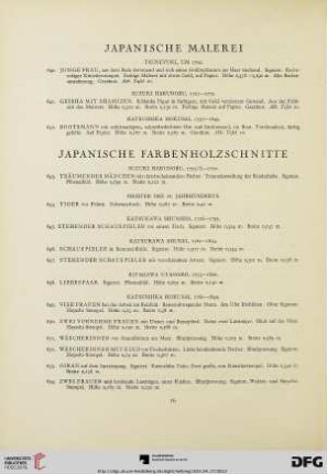 Japanische Farbenholzschnitte (Nr. 643-657)