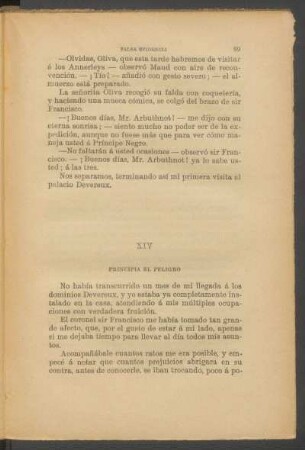 XIV - Principia el peligro