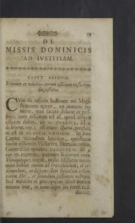 De Missis Dominicis ad iustitiam.