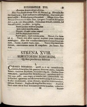 Strena XVIII. Subditorum Bonorum