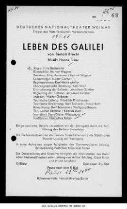 Leben des Galilei