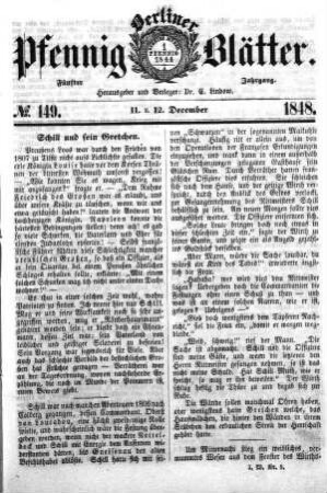 No. 149, 11. u. 12. December