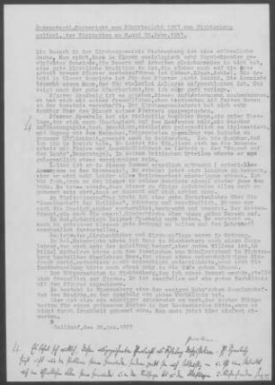 Fichtenberg mit Erlenhof: Visitationsbericht mit Pfarrbericht 1957