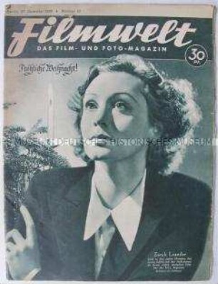 Fachzeitschrift für Film und Fotografie "Filmwelt" mit Szenenfotos aus verschiedenen UfA-Filmen