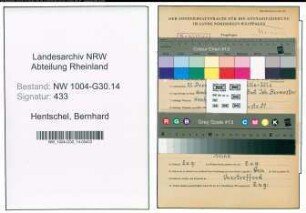 Entnazifizierung Bernhard Hentschel , geb. 25.12.1922 (Heizer)