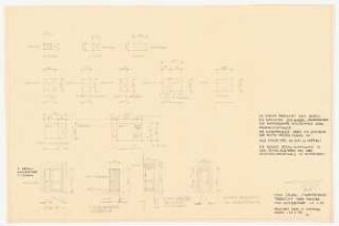 Fa. Thonet, Frankenberg/Eder. Thonet-Siedlung Wohnhaus Jakobi: Fenster und Außentüren 1:50