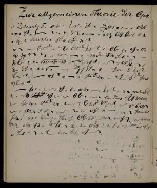 Zur allgemeinen Theorie der [Theta-] Fct. (?) : [stenographische Notizen]