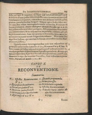 Caput X. De Reconventione.