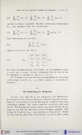 § 4: Die Ermittelung des Minimums