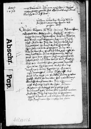 Herzog Eberhard II. tut Heinrich Schweicker, Bürger zu Sulz, auf seine Beschwerde gegen die von Sulz zu wissen, daß nach dem Freiheitsbrief (WR 13 024) zwar sein Haus steuerfrei ist, nicht aber die Güter, die er außerdem besitzt.