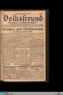 Der Volksfreund : Tageszeitung für das werktätige Volk Mittelbadens