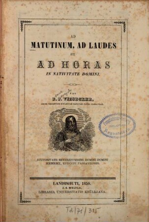Ad Matutinum, ad laudes et ad horas in nativitate Domini