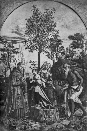 Madonna unter dem Orangenbaum mit dem Heiligen Hieroymus und dem Heiligen Ludwig