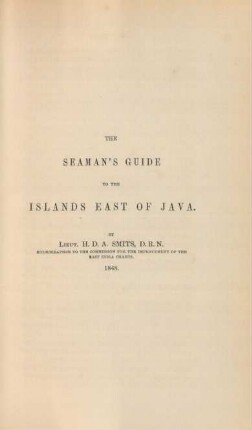 The seaman's guide to the islands east of Java