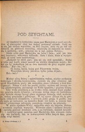 Pisma Bolesława Prusa : Wydanie Jubileuszowe, 1