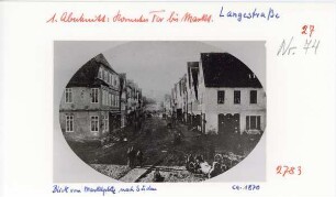 Marktplatz Blick Richtung Süden in die Lange Straße. Detmold