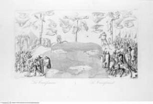 Pitture a fresco del Camposanto di Pisa disegnate da Giuseppe Rossi ed incise dal Prof. Cav. G.P. Lasinio Figlio Firenze Tipografia all' insegna di Dante 1832Kreuzigung - Pitture a fresco del Camposanto ... 1832