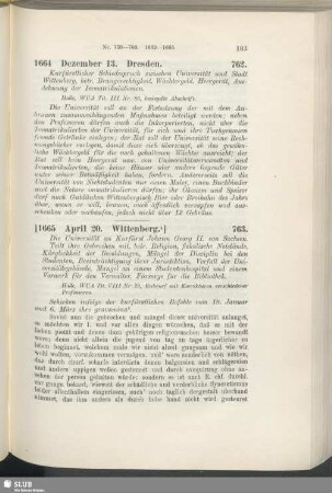 763. [1665, April 20. Wittenberg]