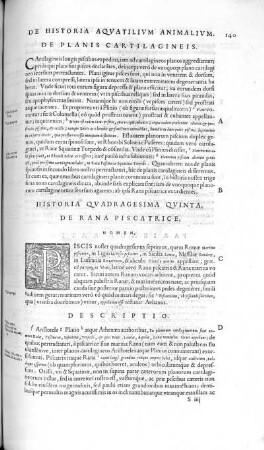 Historia Quadragesima Quinta. De Rana Piscatrice