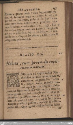 Oratio XII. Habita, cum Juvenalis explicationem ordiretur