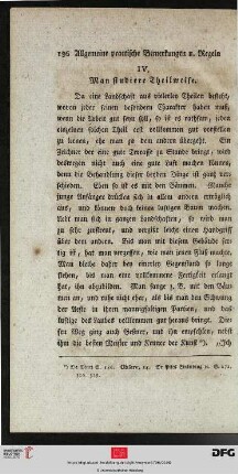 IV. Man studiere Theilweise