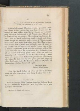 177. [Hemming Gadd till Svante Nilsson, om konungens förestående ankomst, dat. Linköping d. 23 Jan. 1501.]
