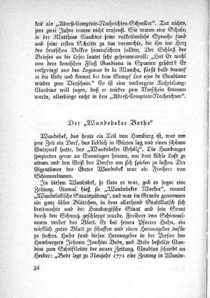 Der "Wandsbeker Bothe"