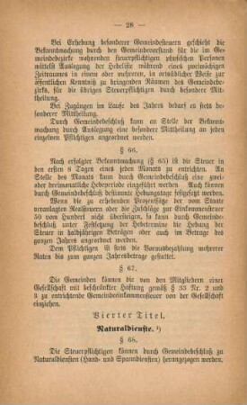 Vierter Titel. Naturaldienste.
