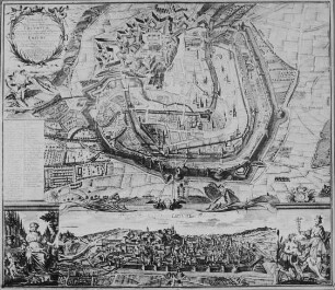 Erfurt, Stadtplan, Situation ca. 17. Jh.