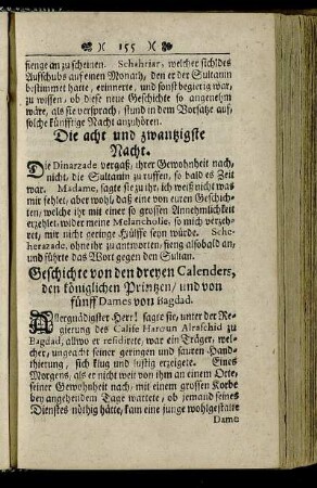 Die acht und zwantzigste Nacht.