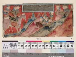 Suhrāb in Begleitung von Hağīr auf der Suche nach seinem Vater Rustam