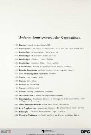 Moderne kunstgewerbliche Gegenstände (Nr. 1469-2180)