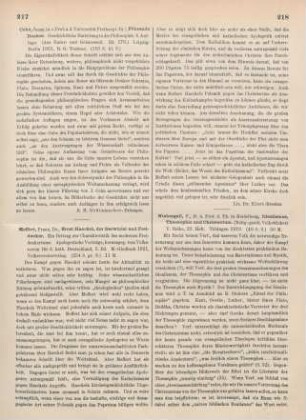 218-219 [Rezension] Niebergall, Friedrich, Idealismus, Theosophie und Christentum