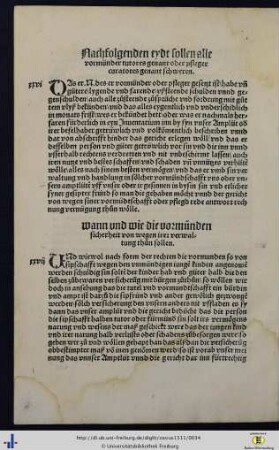 XXVI. Nachfolgenden eydt sollen alle vormünder tutores genant oder pfleger curatores genant schweren.
