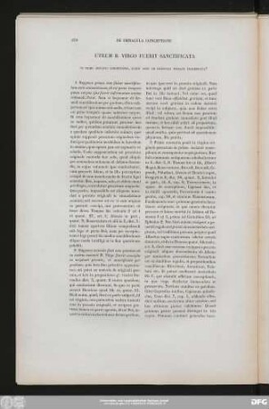 Utrum B. Virgo Fuerit Sanctificata In Primo Instanti Conceptionis, Atque Adeo Ab Originali Peccato Praeservata?
