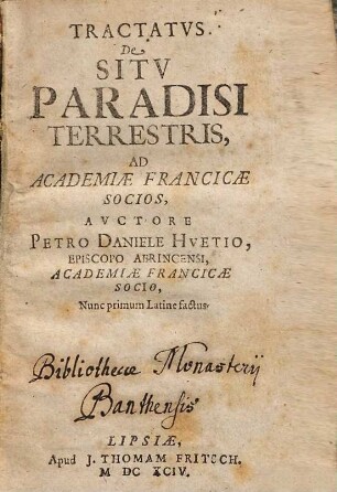 Tractatus de situ Paradisi terrestris