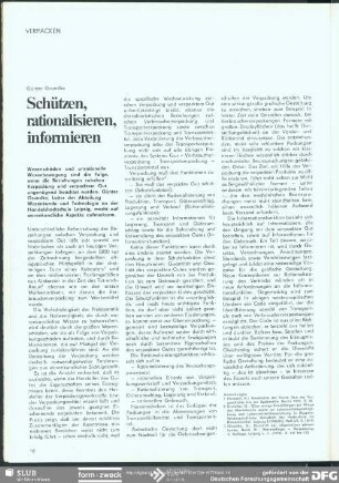 Schützen, rationalisieren, informieren : Verpacken