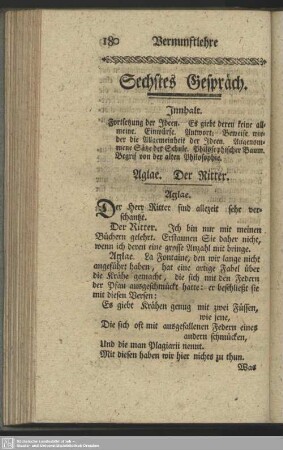 Sechstes Gespräch