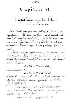 Capitolo VI. Superficie applicabili.