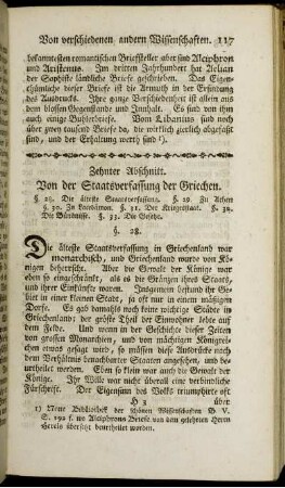 Zehnter Abschnitt. Von der Staatsverfassung der Griechen