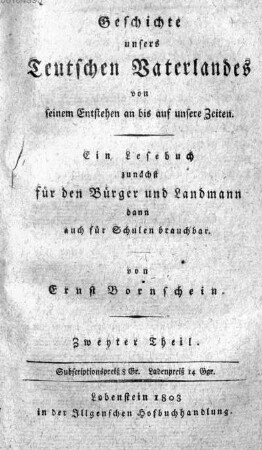 Zweyter Theil, [Schülerbd.]: [Zweyter Theil, [Schülerbd.]]
