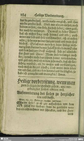 Heilige vorbereitung, wenn man zum heiligen beichtstuhl gehen, und vergebung der sünden erbitten will